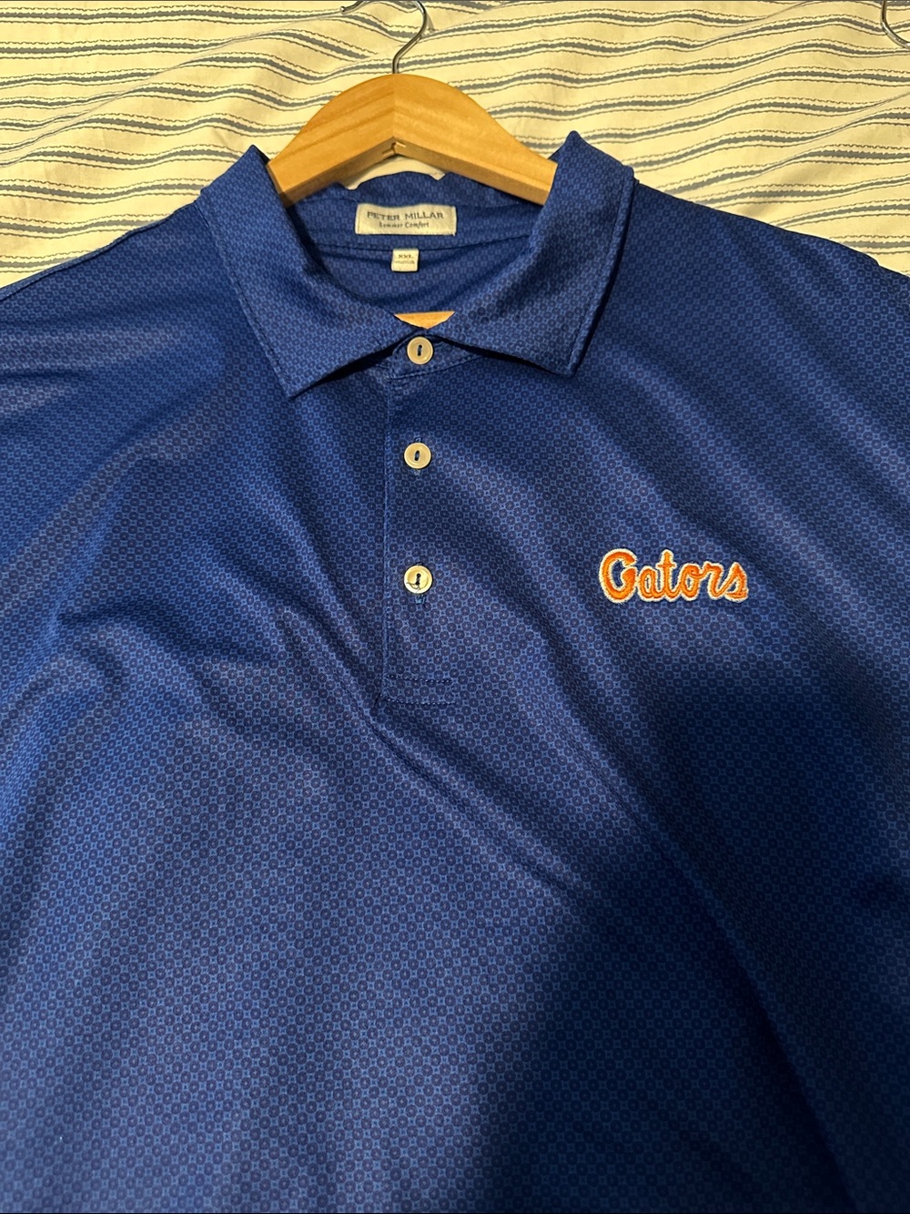Peter Millar Navy Blue Gators Embroidered Polo